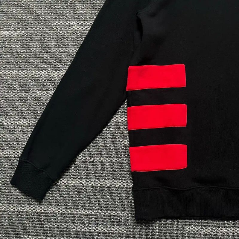 Givenchy Givenchy Black Cotton Striped Long Sleeve Hoodie 0089 Size US XS / EU 42 / 0 - 3 Thumbnail