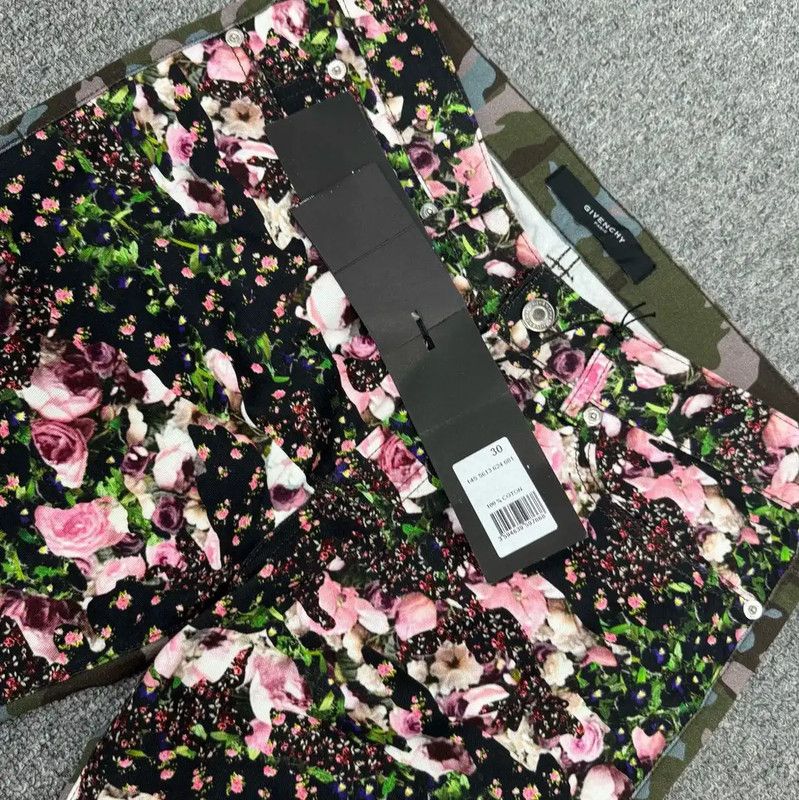 Givenchy Givenchy Men's Floral Print Casual Pants 0089 Size US 27 - 3 Thumbnail