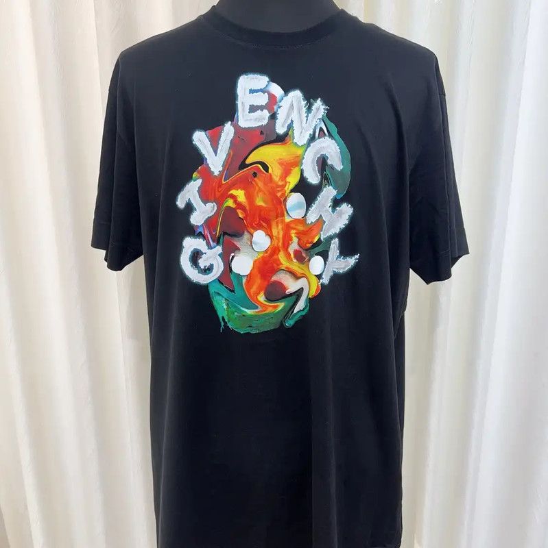 Givenchy Givenchy Black Cotton Graphic T-Shirt 0089 Size US M / EU 48-50 / 2 - 2 Thumbnail