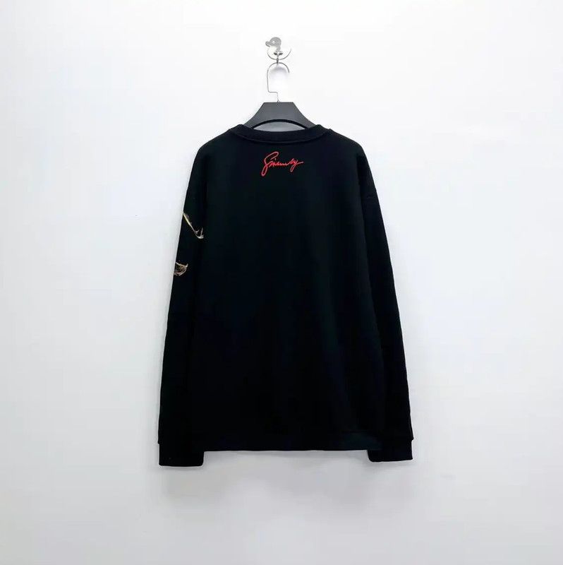 Givenchy Givenchy Black Long Sleeve Lion Print Sweatshirt 0089 Size US XXL / EU 58 / 5 - 2 Thumbnail