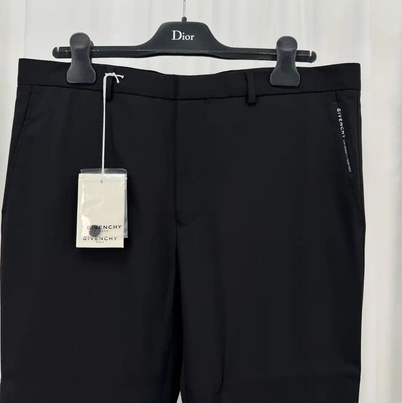 Givenchy Givenchy Black Wool Casual Pants for Men 0089 Size US 44 / EU 60 - 3 Thumbnail