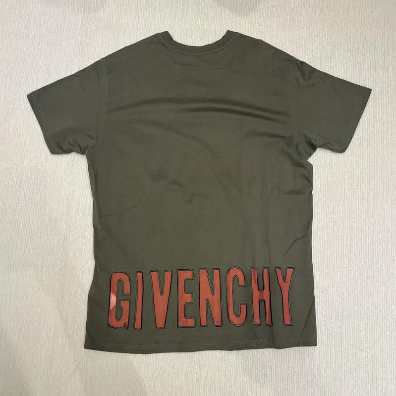 Givenchy Givenchy Men's Green Embroidered T-Shirt 0089 Size US XS / EU 42 / 0 - 2 Thumbnail