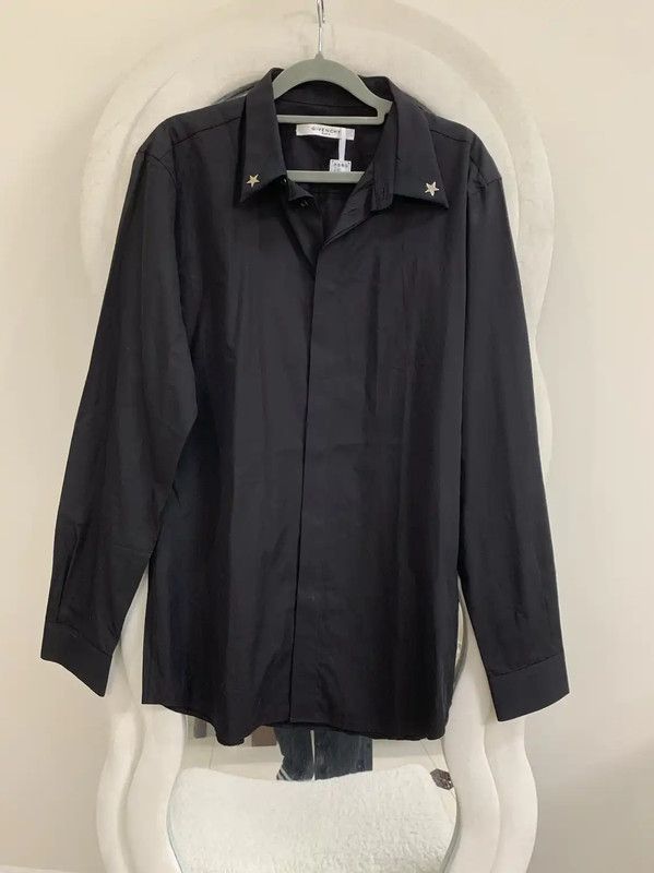 Givenchy Givenchy Black Cotton Long Sleeve Shirt 0089 Size US L / EU 52-54 / 3 - 3 Thumbnail