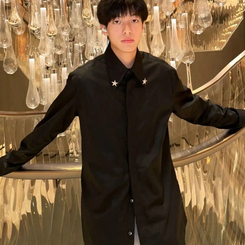 Givenchy Givenchy Black Cotton Long Sleeve Shirt 0089 Size US L / EU 52-54 / 3 - 9 Thumbnail