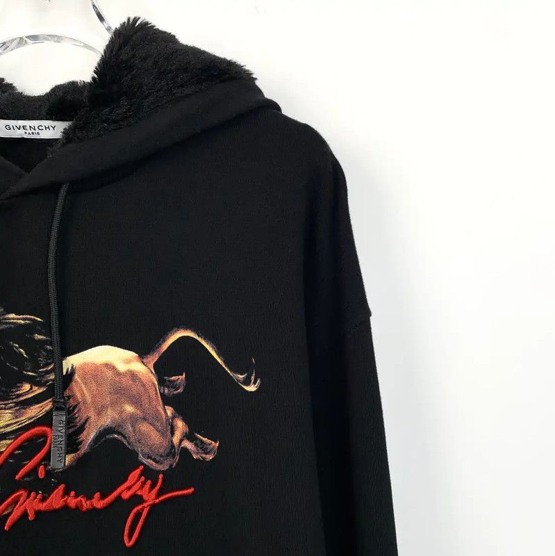Givenchy Givenchy Black Cotton Men's Hoodie with Lion Print 0089 Size US M / EU 48-50 / 2 - 3 Thumbnail