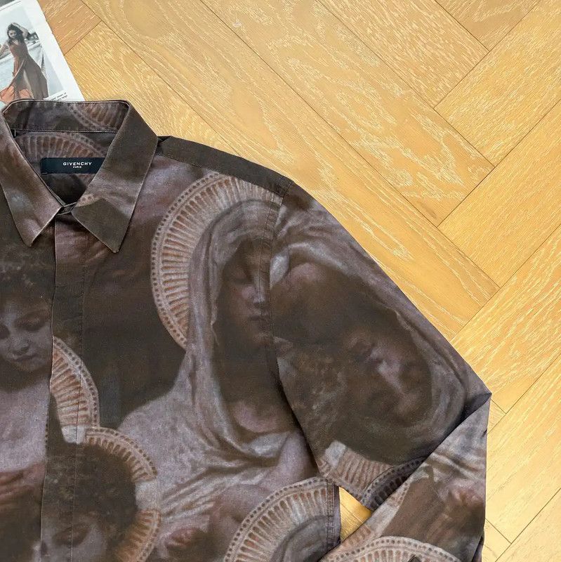 Givenchy Givenchy Brown Long Sleeve Men's Shirt 0089 Size US M / EU 48-50 / 2 - 4 Thumbnail