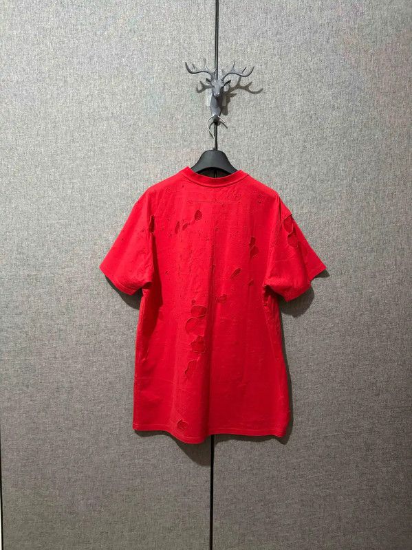 Givenchy Givenchy Red Cotton Logo T-Shirt for Men 0089 Size US S / EU 44-46 / 1 - 2 Thumbnail