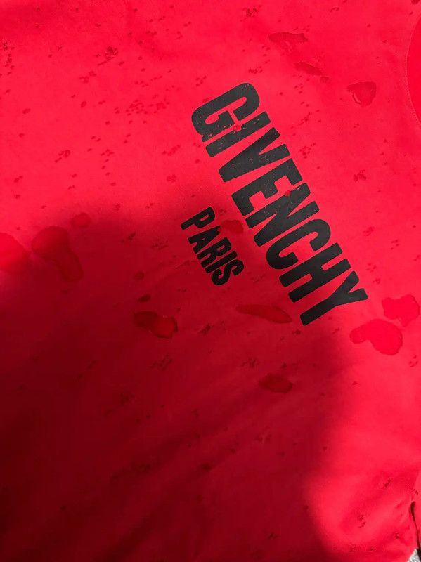 Givenchy Givenchy Red Cotton Logo T-Shirt for Men 0089 Size US S / EU 44-46 / 1 - 3 Thumbnail