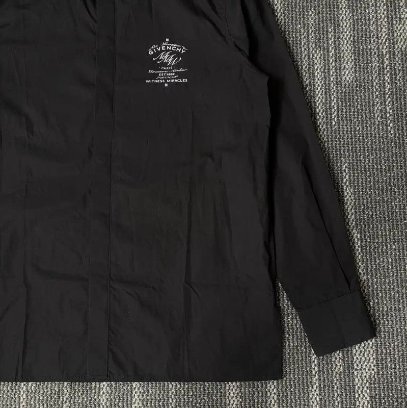 Givenchy Givenchy Black Cotton Long Sleeve Shirt for Men 0089 Size US M / EU 48-50 / 2 - 4 Thumbnail