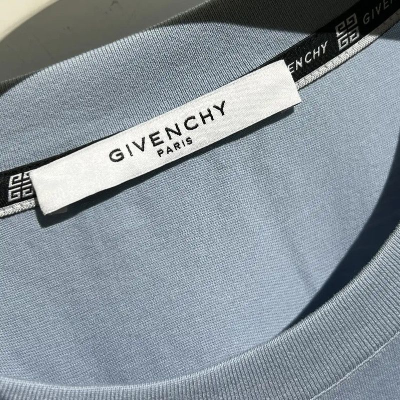 Givenchy Givenchy Blue Logo Print Short Sleeve T-Shirt 0089 Size US L / EU 52-54 / 3 - 3 Thumbnail