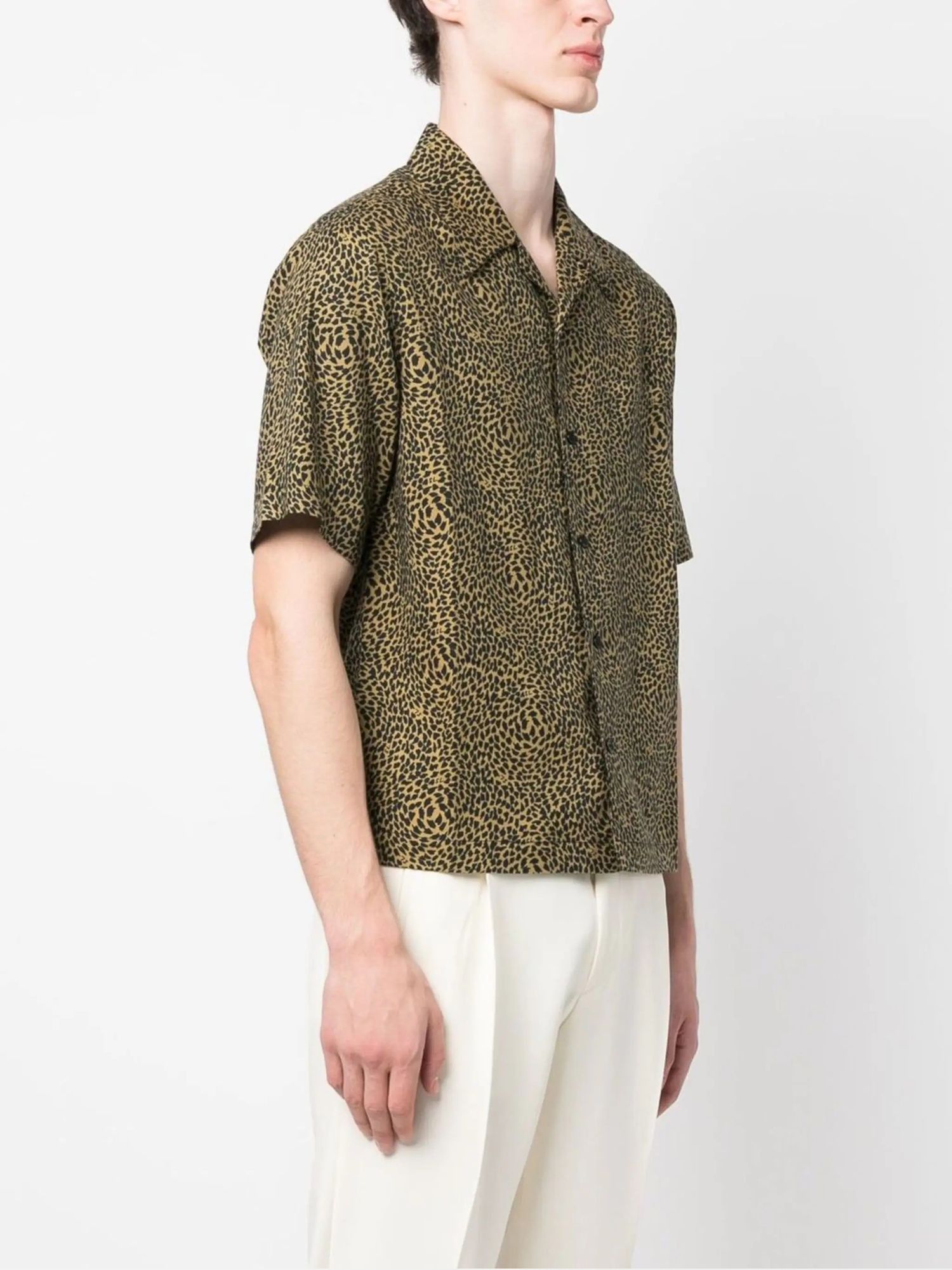 Leopard Print Hawaiian Short-Sleeve Shirt