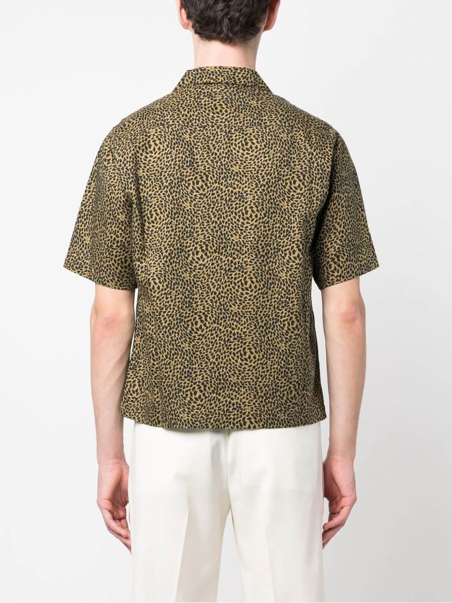 Leopard Print Hawaiian Short-Sleeve Shirt