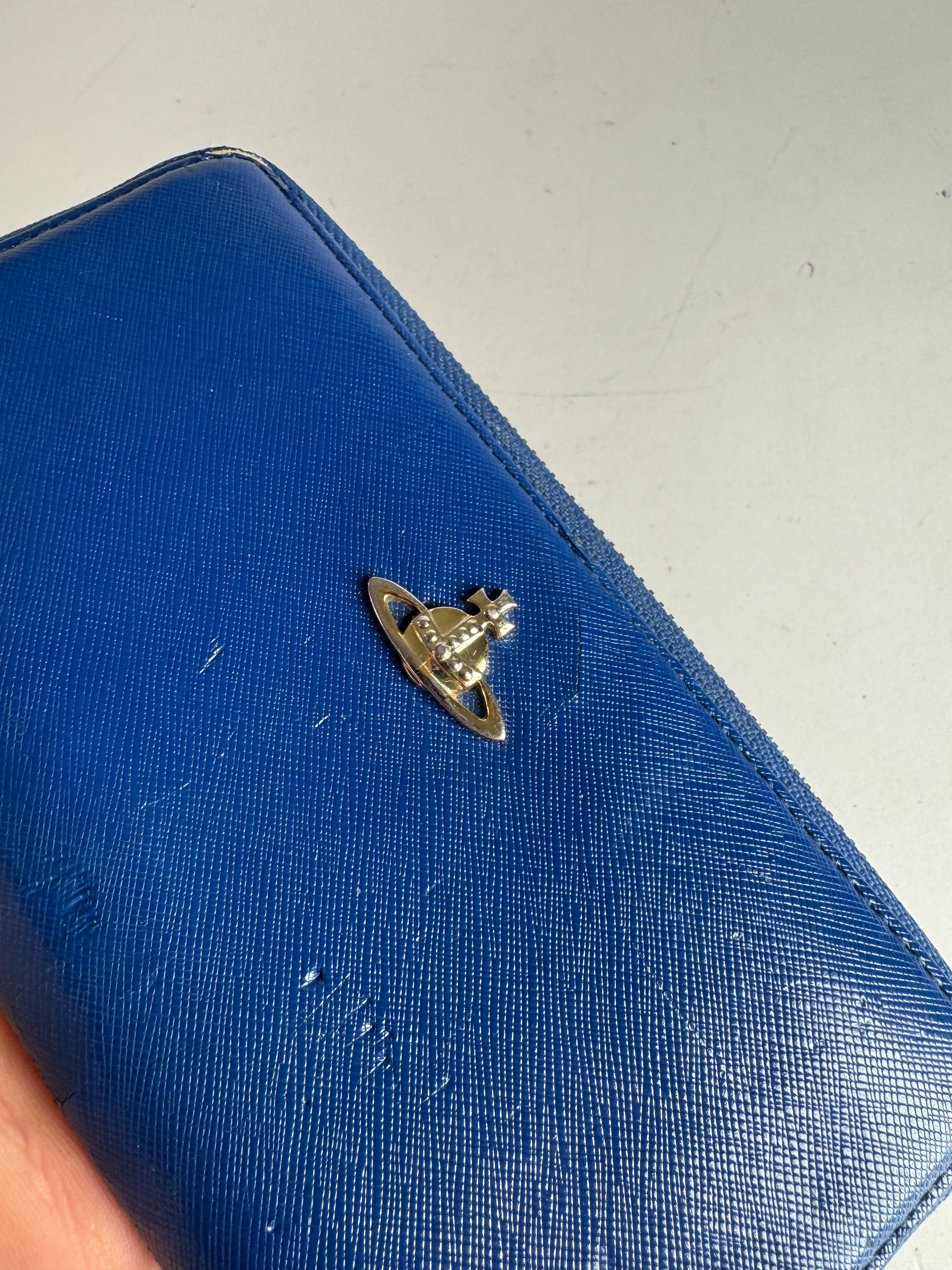 Vivienne Westwood Vintage Leather Wallet Blue Size ONE SIZE - 3 Thumbnail