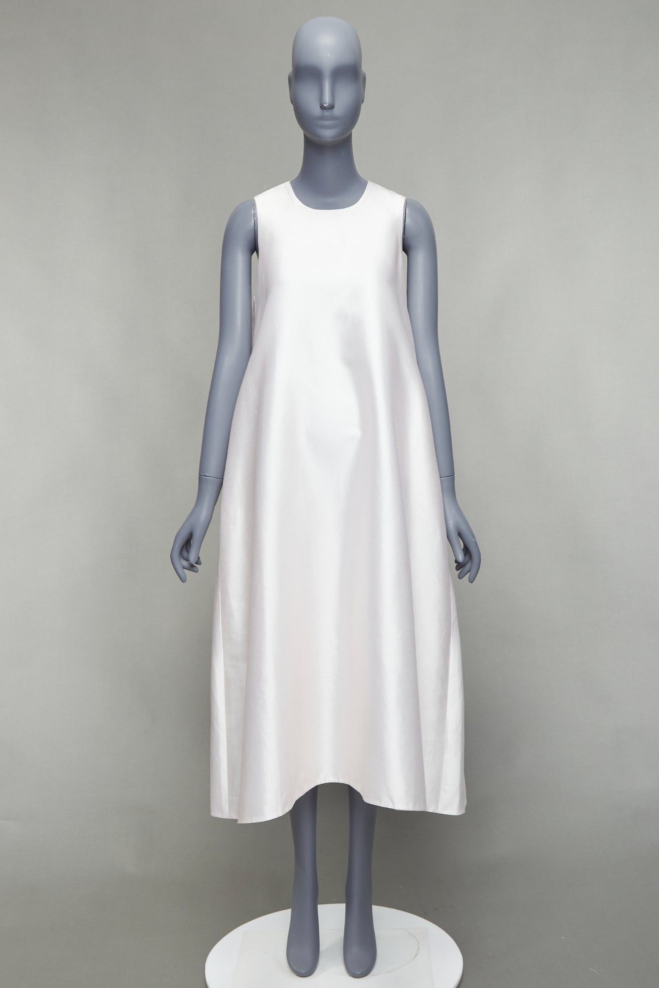 Melitta Baumeister MELITTA BAUMEISTER 2019 cream silk cotton bow back midi tent dress US0 XS Size XS / US 0-2 / IT 36-38 - 9 Thumbnail