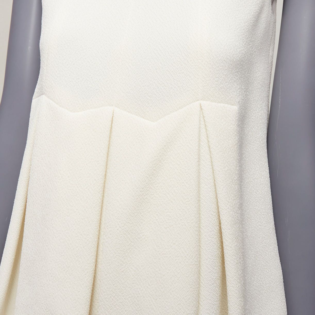 Emilia Wickstead EMILIA WICKSTEAD cream crepe pleated front panel hi neck peplum top UK6 XS Size M / US 6-8 / IT 42-44 - 2 Thumbnail