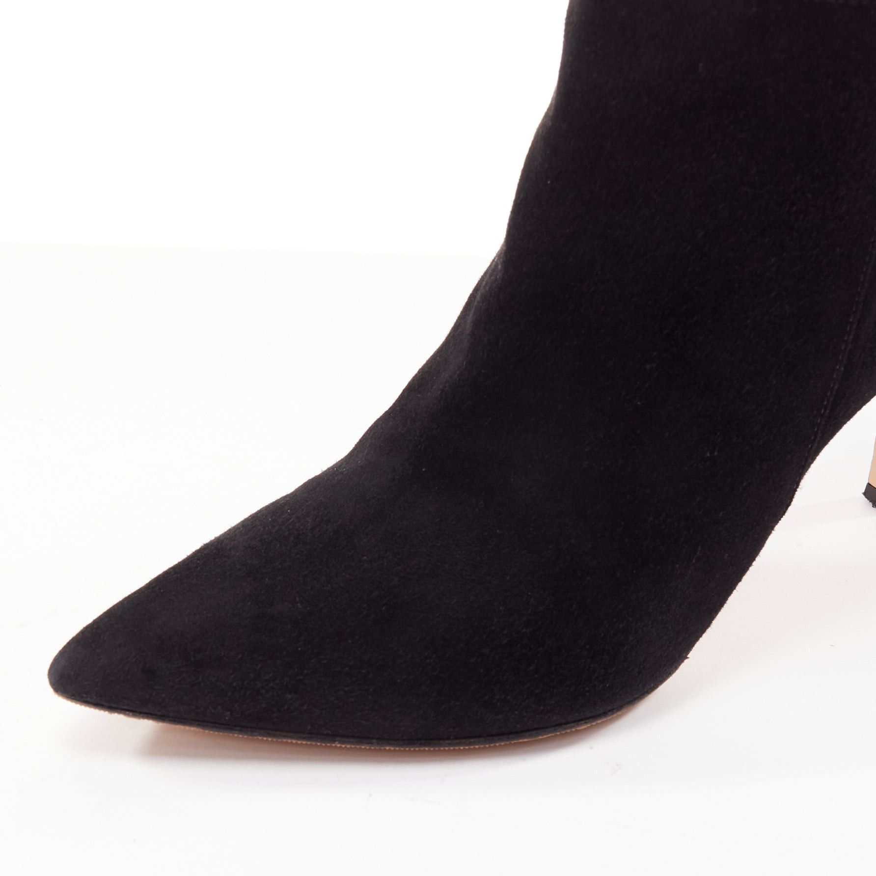 Gianvito Rossi GIANVITO ROSSI Stilo black suede leather pointy toes ankle booties EU37.5 Size US 7.5 / IT 37.5 - 7 Thumbnail
