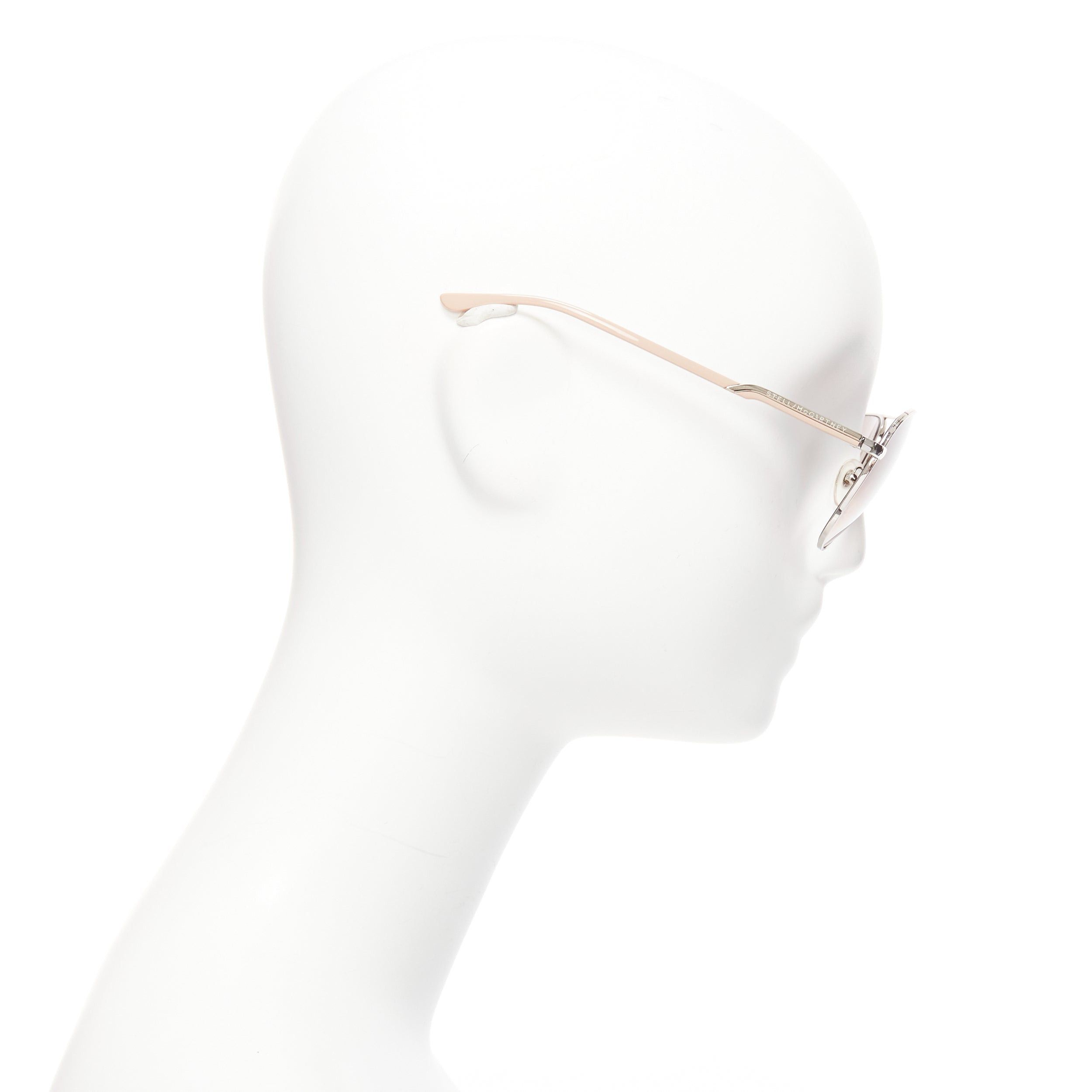Stella McCartney STELLA MCCARTNEY SM3011 silver nude frame brown ombre lens sunglasses Size ONE SIZE - 4 Thumbnail