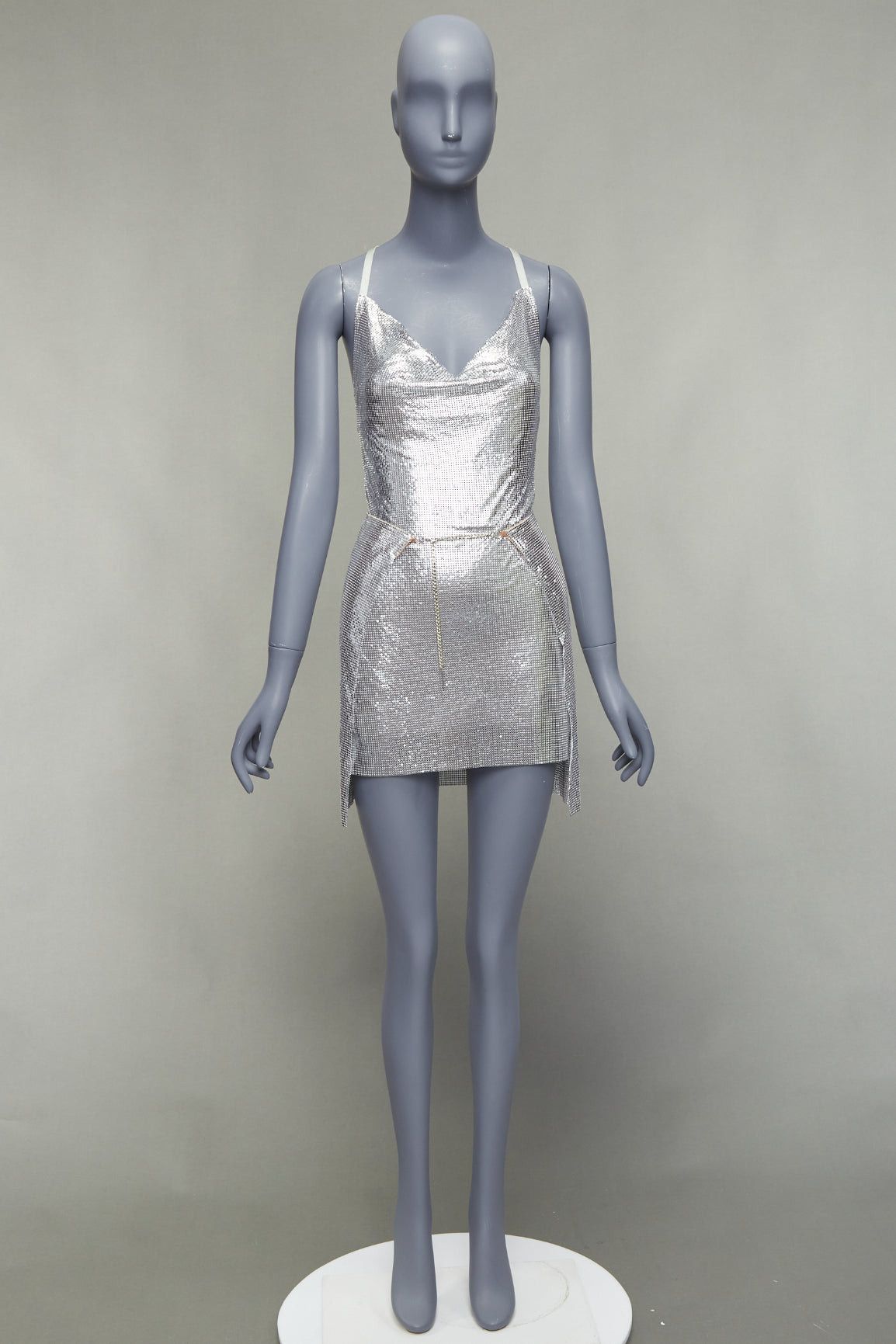 Poster Girl POSTER GIRL Adrianne 100% aluminium silver chainmail top skirt dress XS Size S / US 4 / IT 40 - 9 Thumbnail