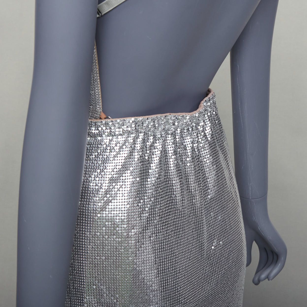 Poster Girl POSTER GIRL Adrianne 100% aluminium silver chainmail top skirt dress XS Size S / US 4 / IT 40 - 2 Thumbnail