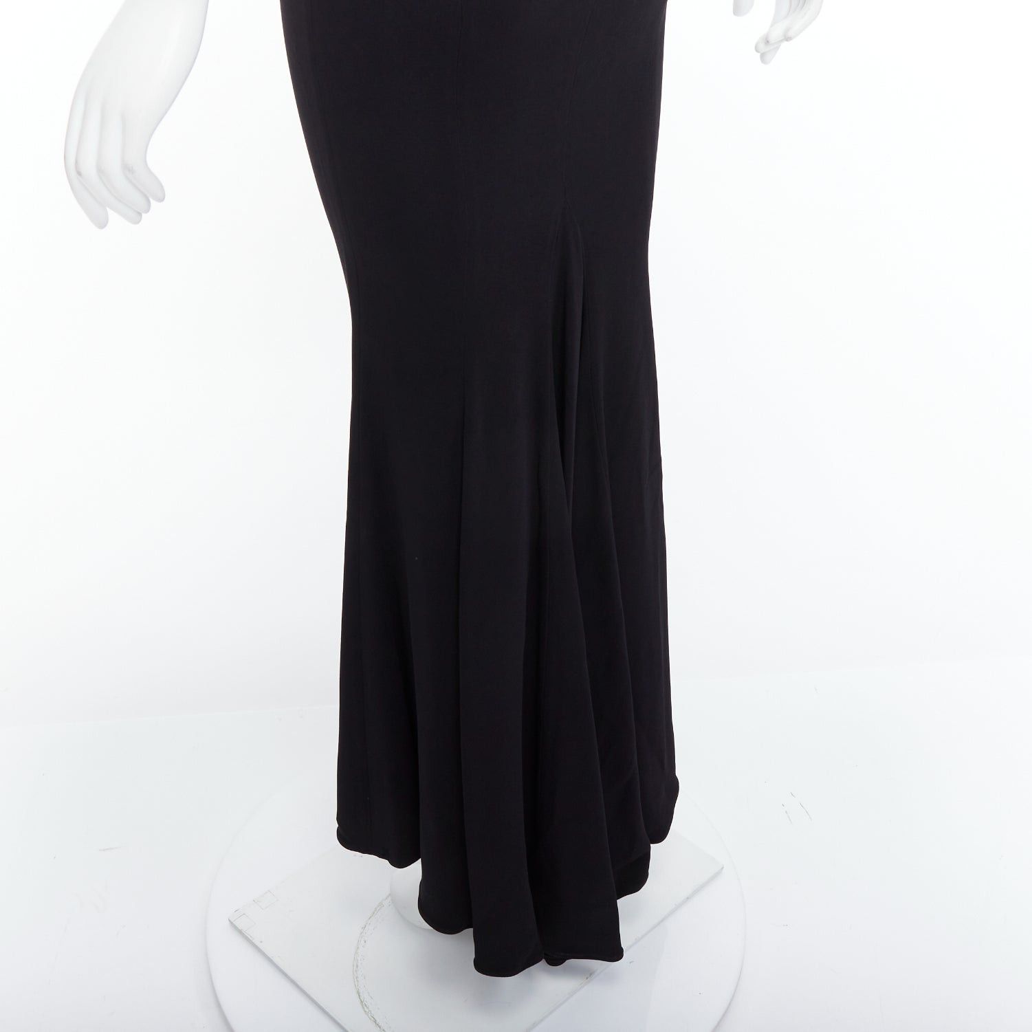 Michael Kors MICHAEL KORS COLLECTION black lace overlay top crop sleeve long gown US2 S Size S / US 4 / IT 40 - 7 Thumbnail