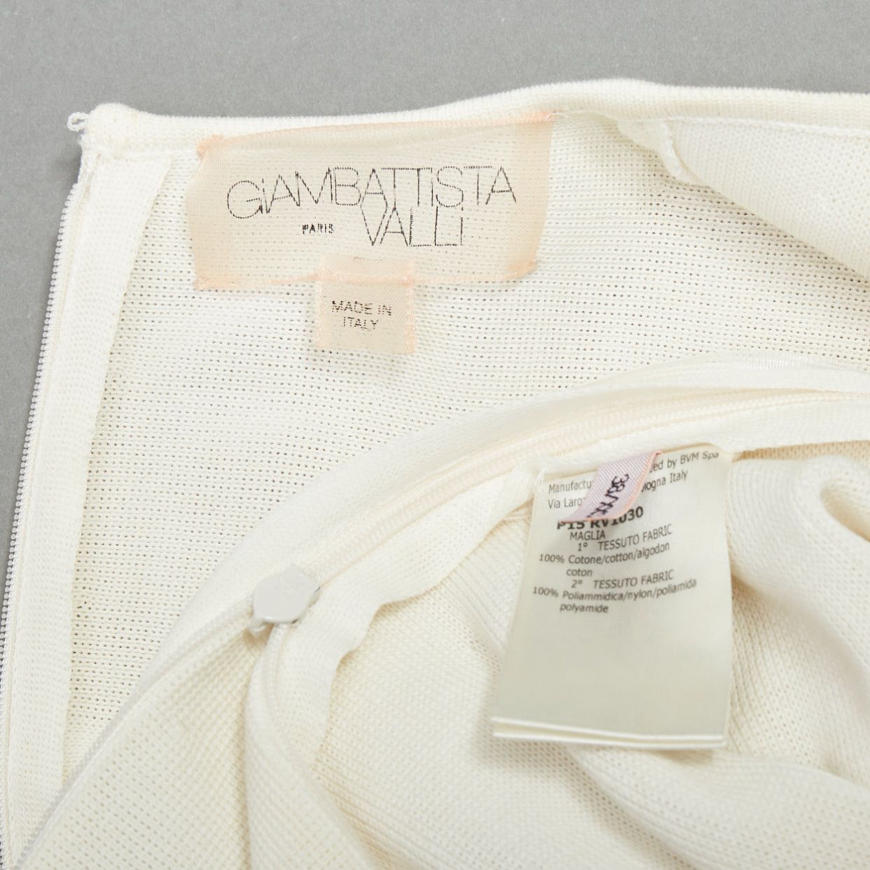 Giambattista Valli GIAMBATTISTA VALLI cream cotton sheer panel peplum top IT38 XXS Size XS / US 0-2 / IT 36-38 - 8 Thumbnail