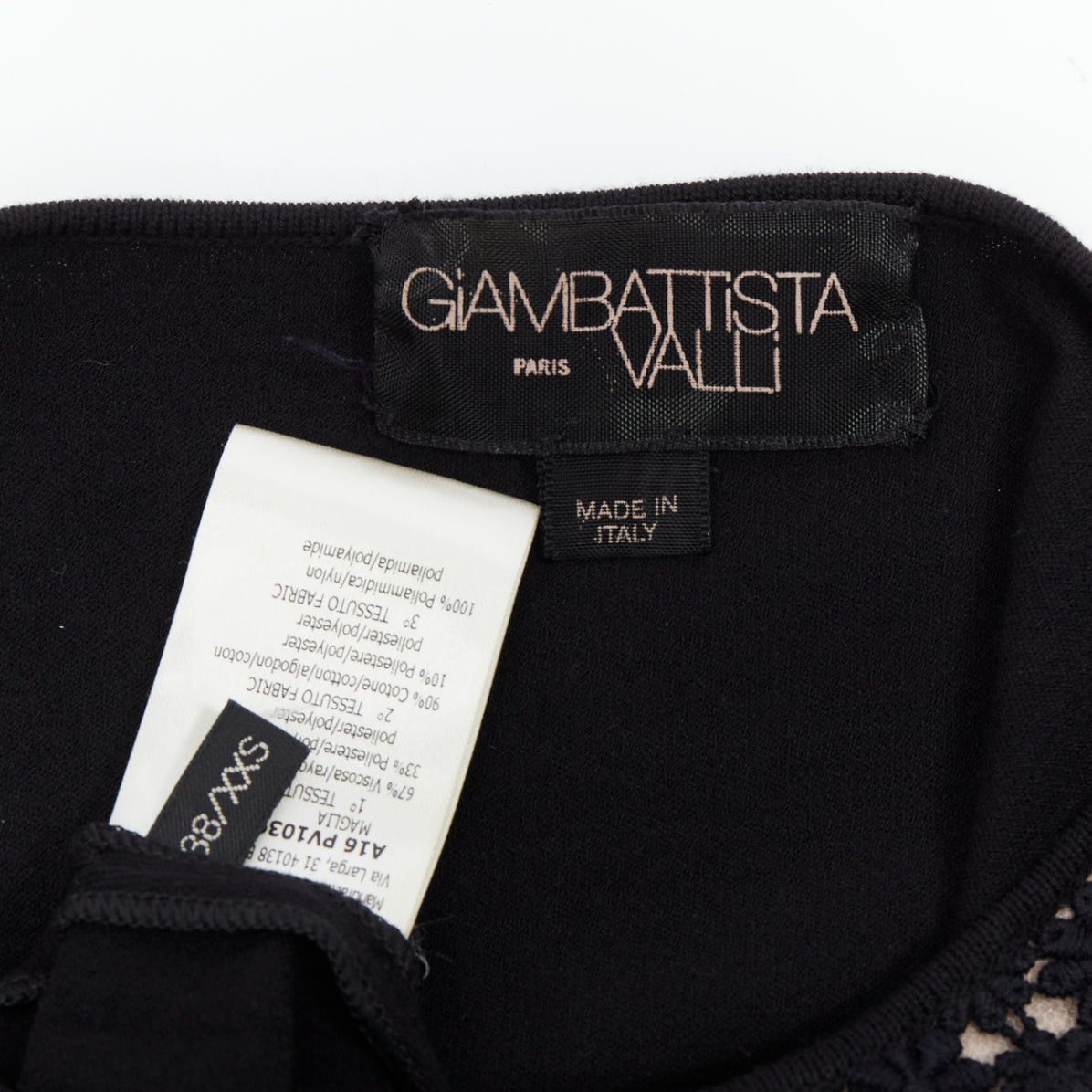 Giambattista Valli GIAMBATTISTA VALLI black pink overlay bow detail lace sweater XXS Size XS / US 0-2 / IT 36-38 - 8 Thumbnail