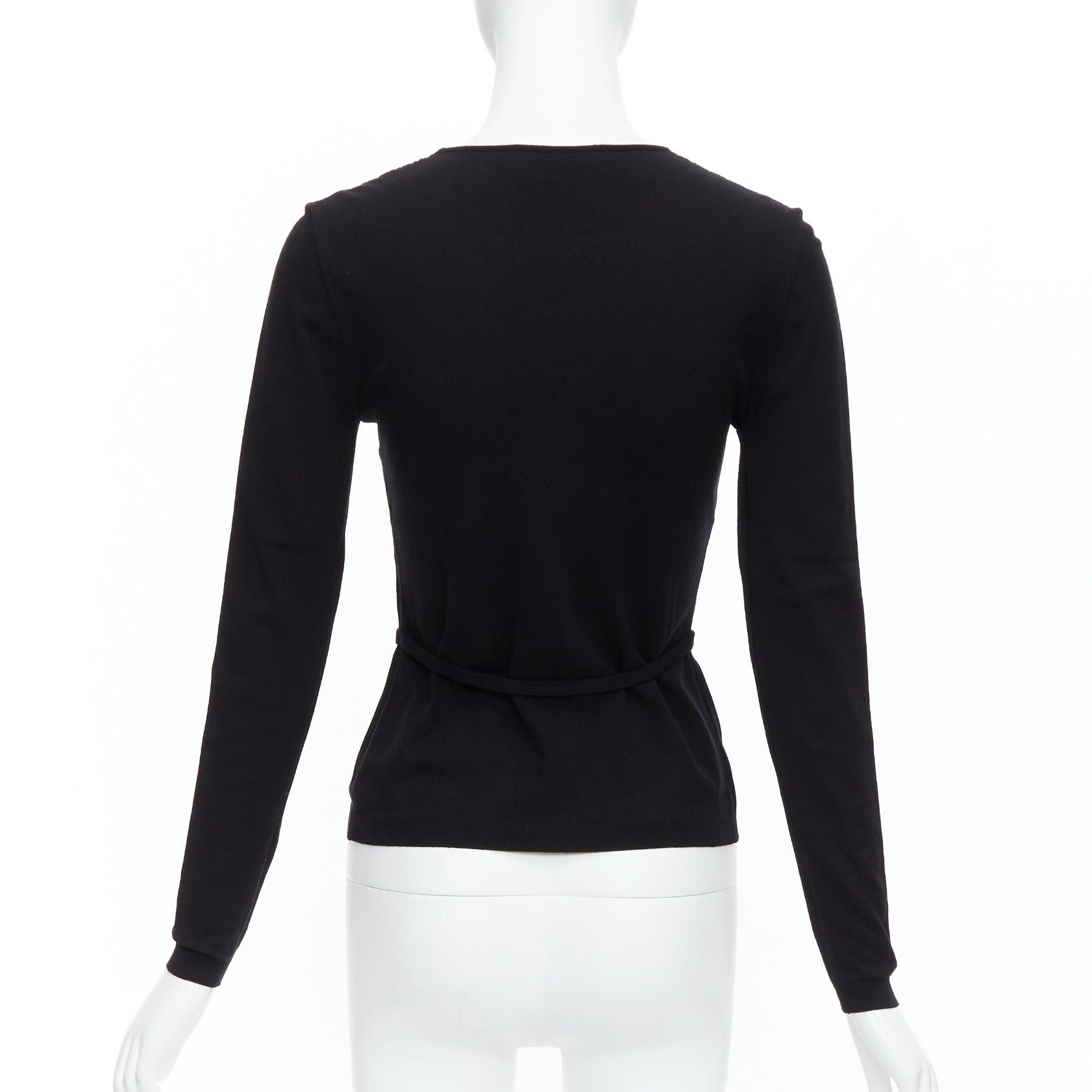 Giambattista Valli GIAMBATTISTA VALLI black pink overlay bow detail lace sweater XXS Size XS / US 0-2 / IT 36-38 - 5 Thumbnail