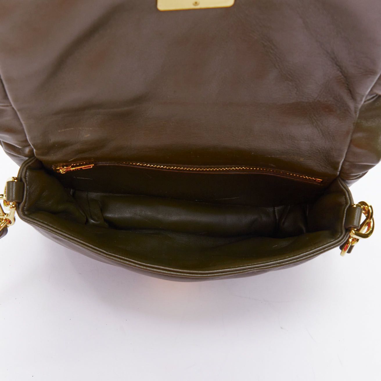 Loewe LOEWE Mini Puffer Goya khaki soft nappa padded pillow crossbody bag Size ONE SIZE - 9 Thumbnail