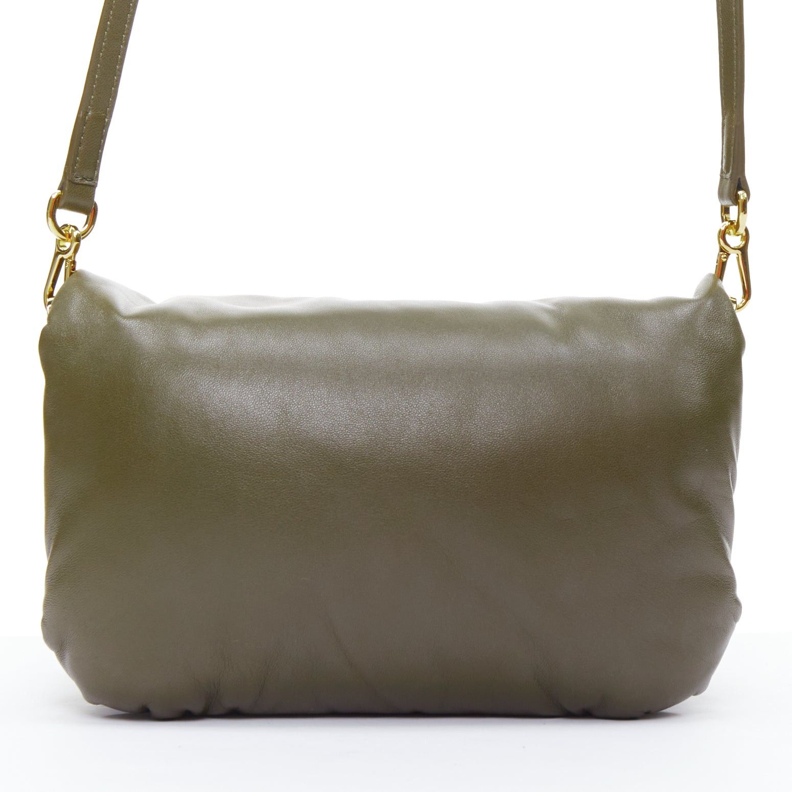 Loewe LOEWE Mini Puffer Goya khaki soft nappa padded pillow crossbody bag Size ONE SIZE - 5 Thumbnail