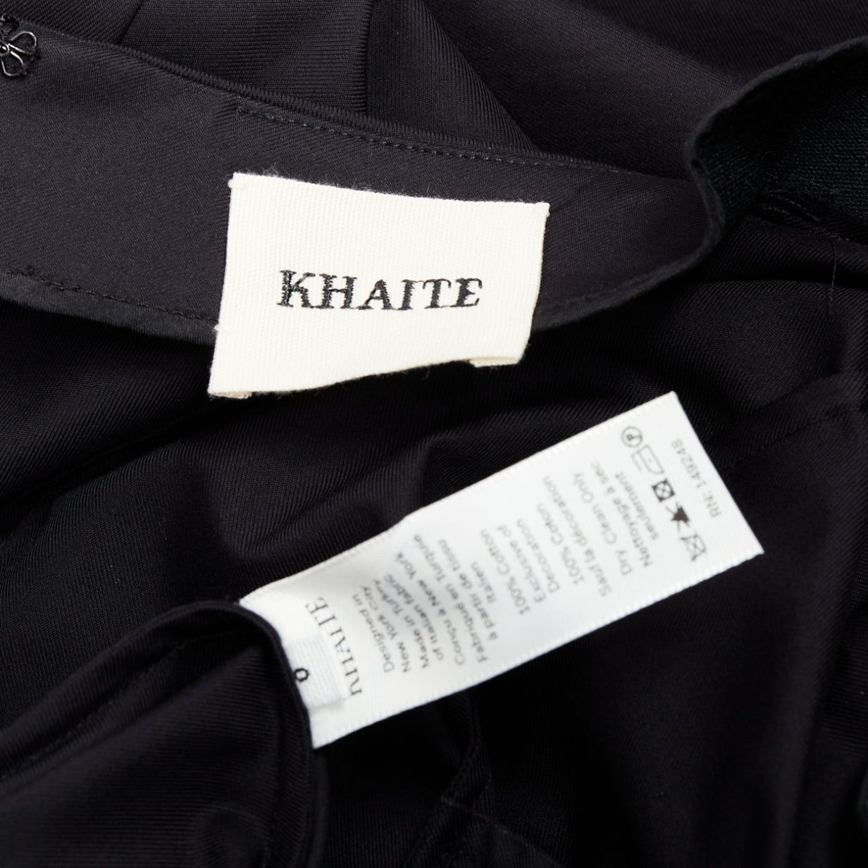 KHAITE KHAITE Joanne black cotton balloon sleeved midi dress US0 XS Size XS / US 0-2 / IT 36-38 - 8 Thumbnail