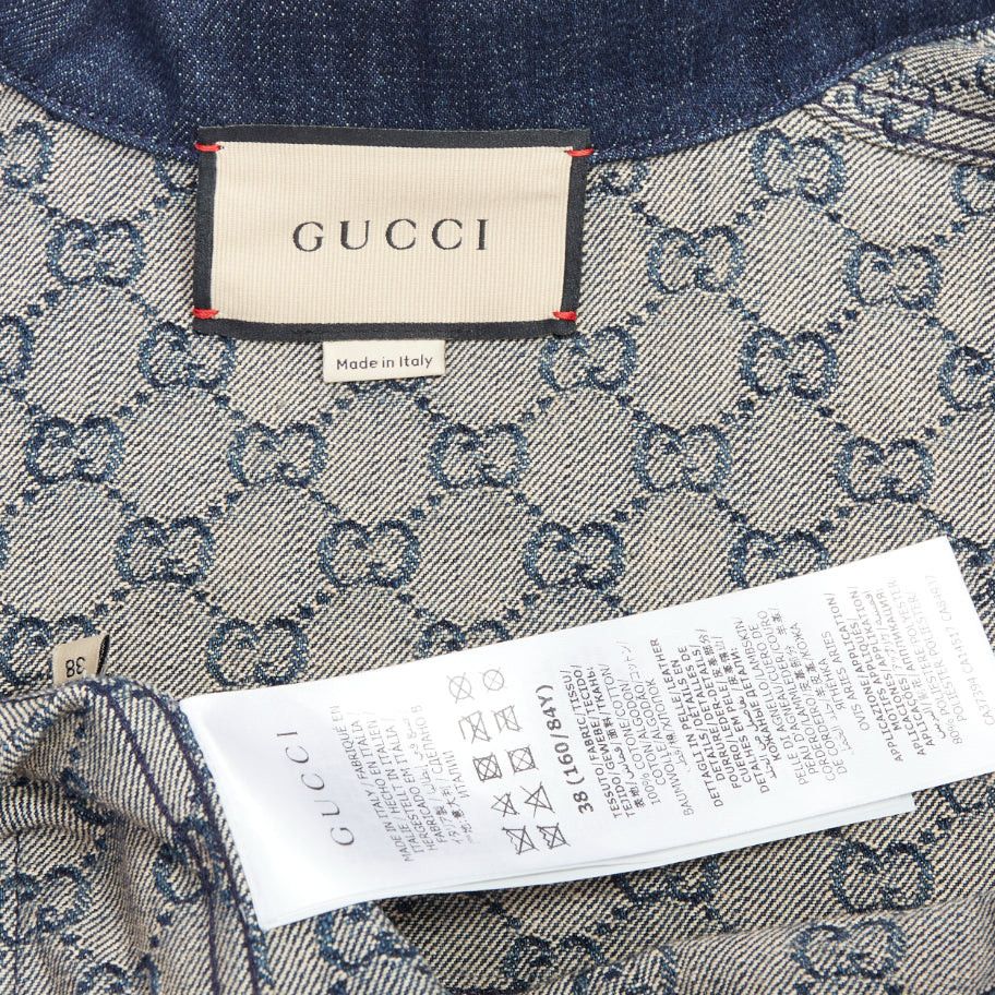 Gucci GUCCI Epilogue blue washed organic denim GG monogram vintage coat IT38 XS Size XS / US 0-2 / IT 36-38 - 9 Thumbnail