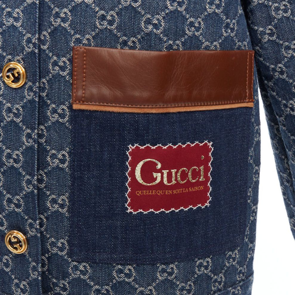 Gucci GUCCI Epilogue blue washed organic denim GG monogram vintage coat IT38 XS Size XS / US 0-2 / IT 36-38 - 8 Thumbnail