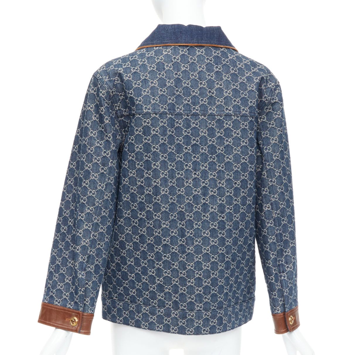 Gucci GUCCI Epilogue blue washed organic denim GG monogram vintage coat IT38 XS Size XS / US 0-2 / IT 36-38 - 6 Thumbnail