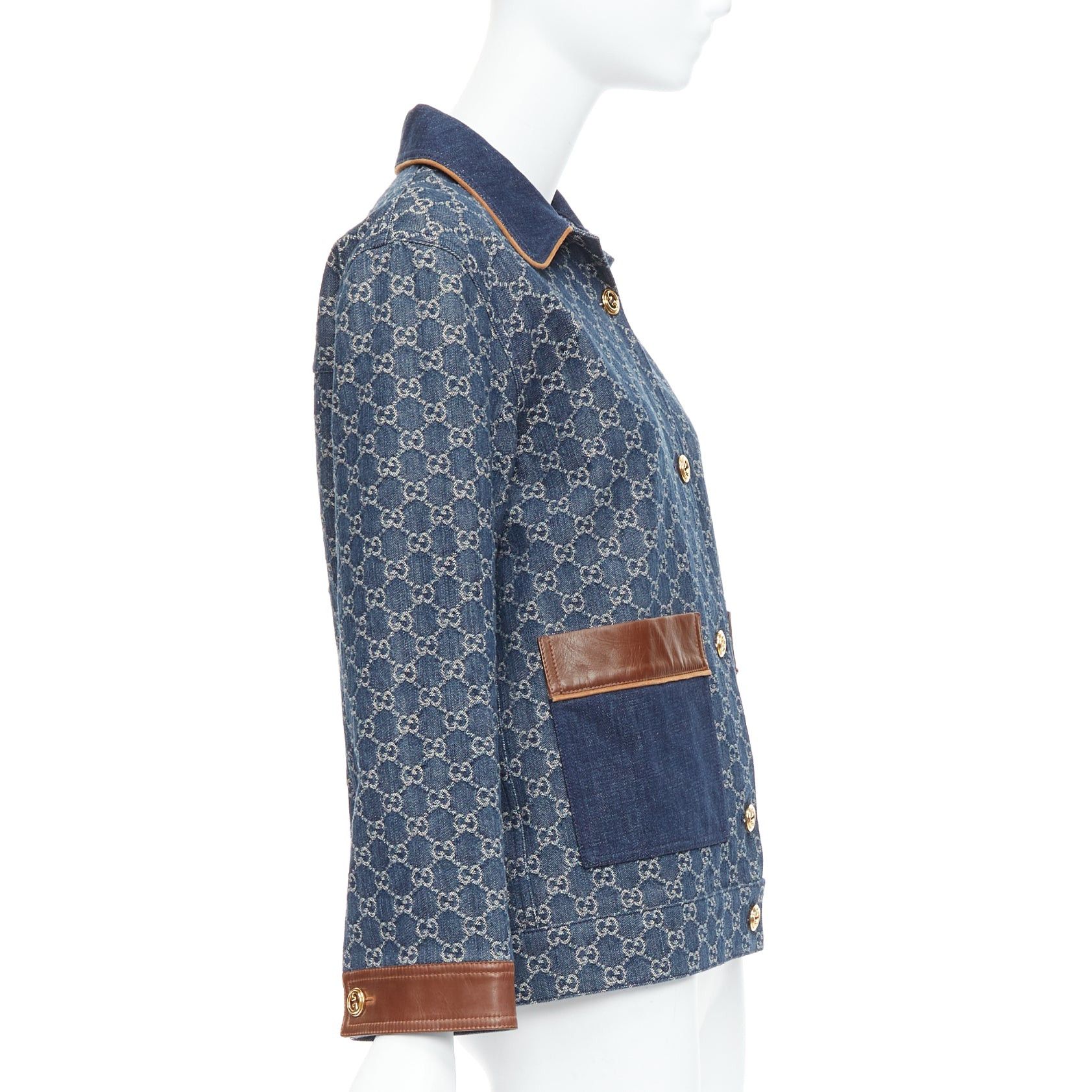 Gucci GUCCI Epilogue blue washed organic denim GG monogram vintage coat IT38 XS Size XS / US 0-2 / IT 36-38 - 5 Thumbnail