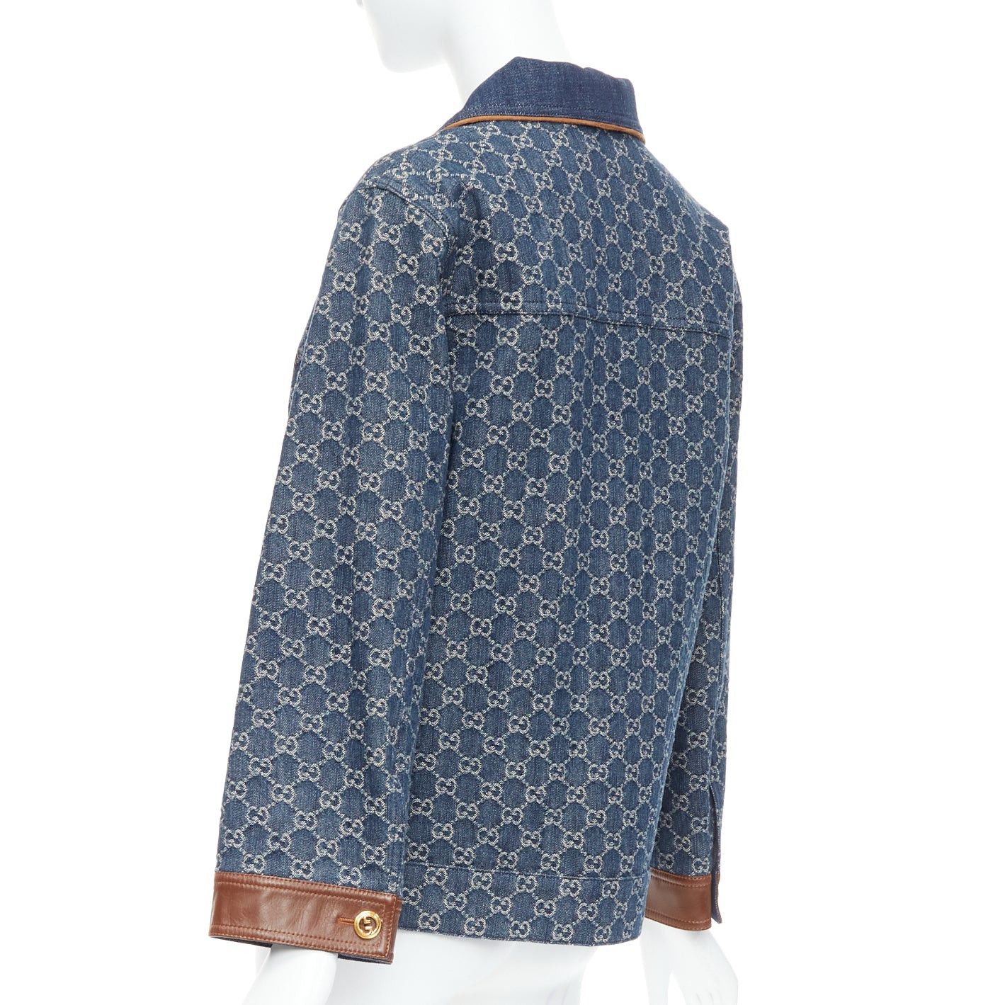 Gucci GUCCI Epilogue blue washed organic denim GG monogram vintage coat IT38 XS Size XS / US 0-2 / IT 36-38 - 7 Thumbnail