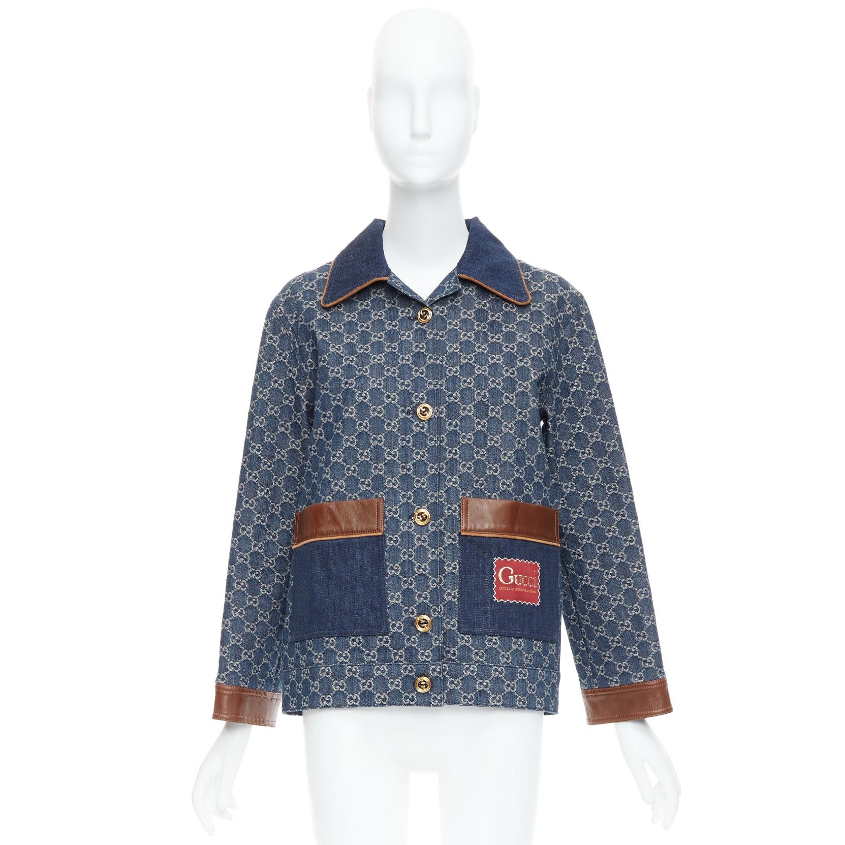 Gucci GUCCI Epilogue blue washed organic denim GG monogram vintage coat IT38 XS Size XS / US 0-2 / IT 36-38 - 10 Thumbnail