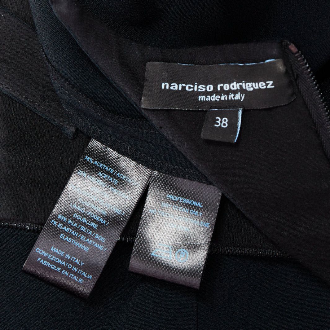 Narciso Rodriguez NARCISO RODRIGUEZ black side cut out halter neck wide jumpsuit IT38 XS Size 26" / US 2 / IT 38 - 8 Thumbnail