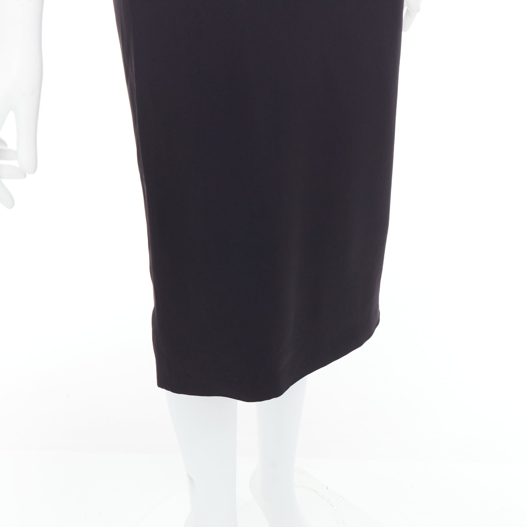 Valentino VALENTINO 2020 black ribbon shoulder half sleeve shift dress IT36 XXS Size XS / US 0-2 / IT 36-38 - 7 Thumbnail