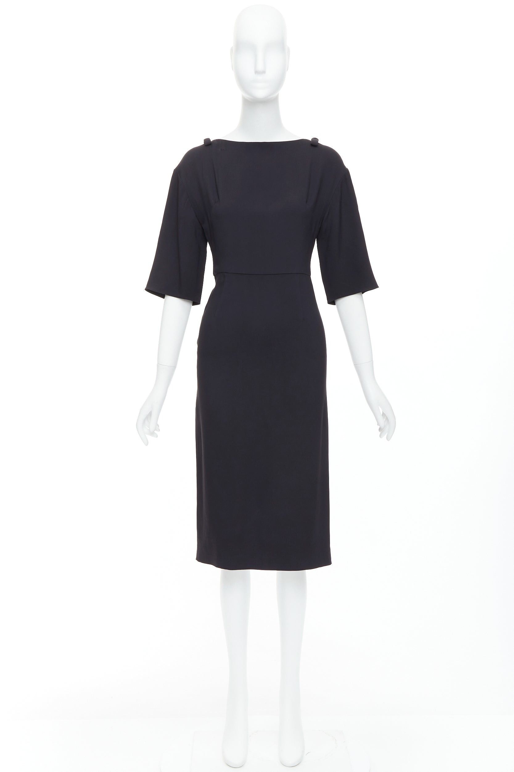 Valentino VALENTINO 2020 black ribbon shoulder half sleeve shift dress IT36 XXS Size XS / US 0-2 / IT 36-38 - 9 Thumbnail