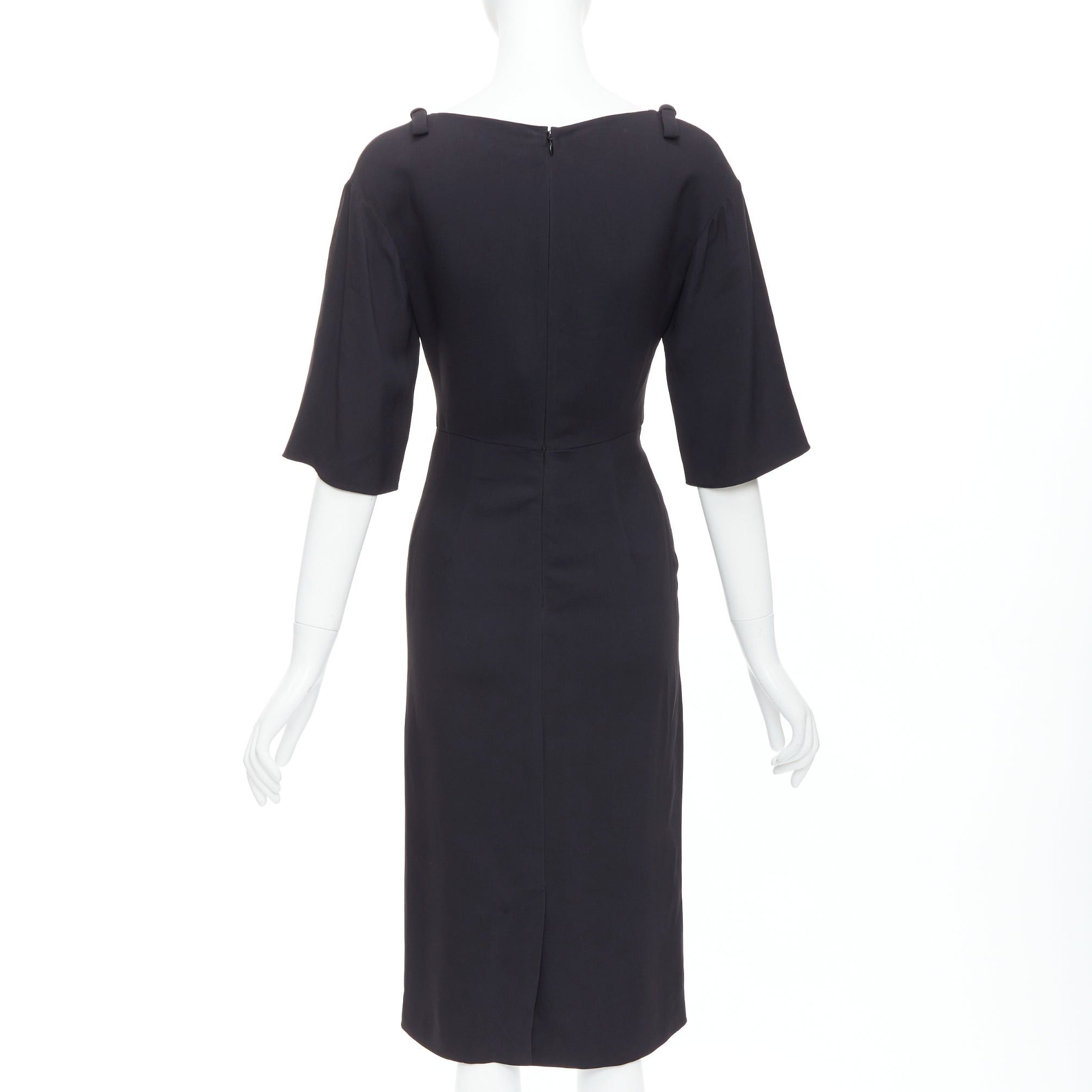 Valentino VALENTINO 2020 black ribbon shoulder half sleeve shift dress IT36 XXS Size XS / US 0-2 / IT 36-38 - 5 Thumbnail