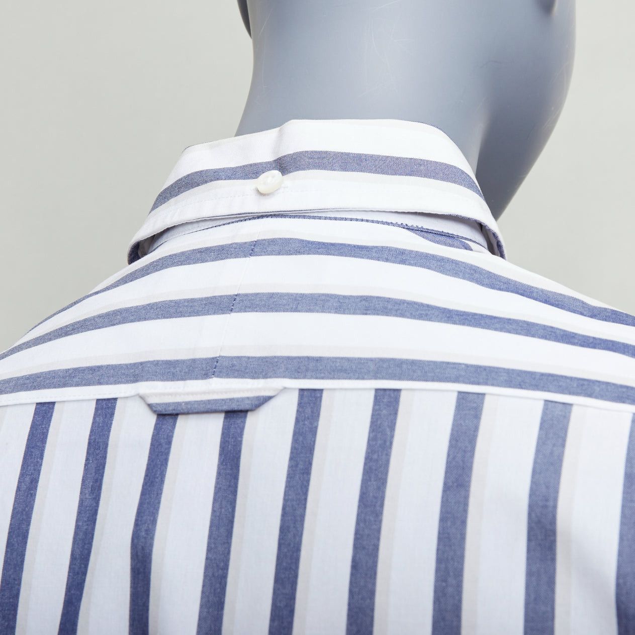 Thom Browne THOM BROWNE blue white poplin cotton stripe button down shirt dress US0 XS0 Size S / US 4 / IT 40 - 7 Thumbnail