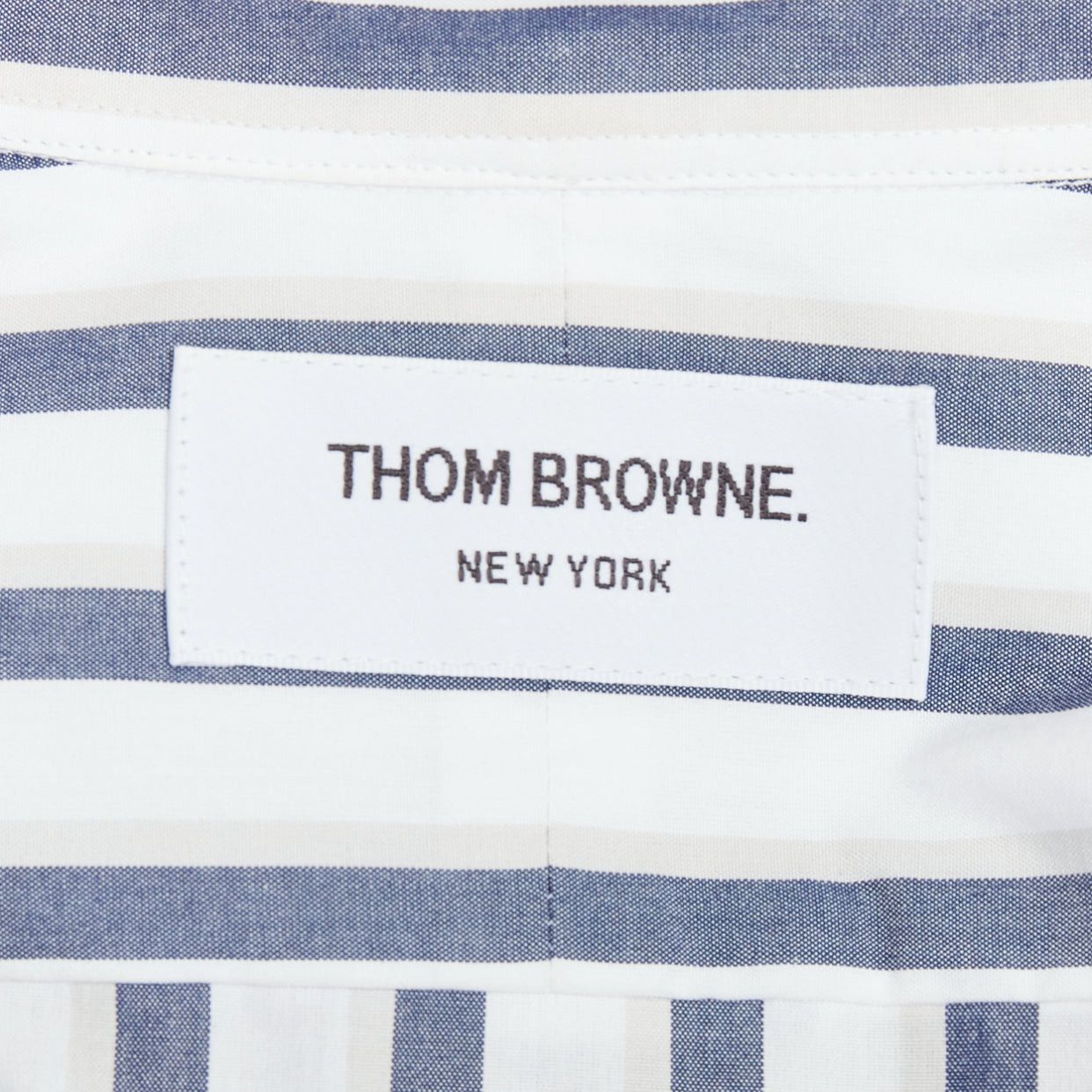 Thom Browne THOM BROWNE blue white poplin cotton stripe button down shirt dress US0 XS0 Size S / US 4 / IT 40 - 8 Thumbnail