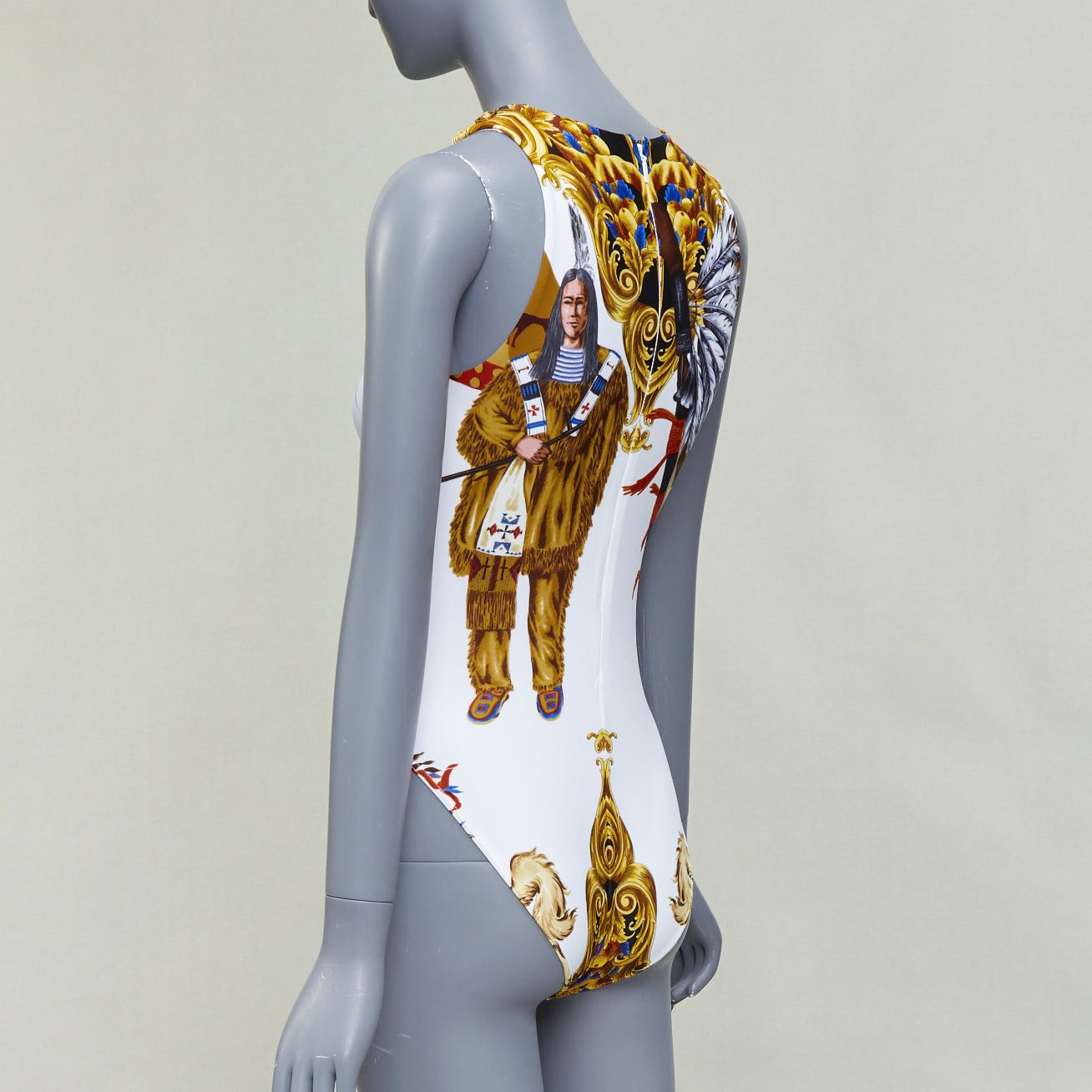 Versace VERSACE Tribute 1992 Native Americans colorful Indian print swimsuit IT38 XS Size XS / US 0-2 / IT 36-38 - 6 Thumbnail