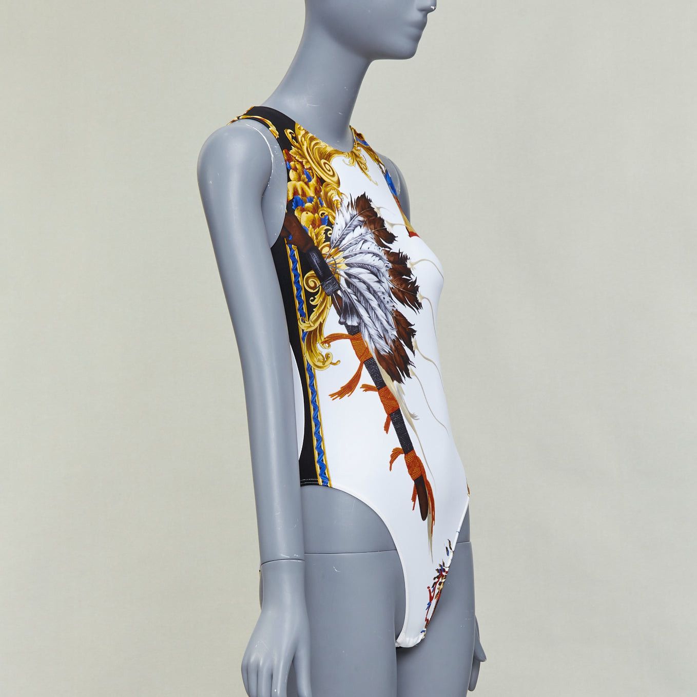 Versace VERSACE Tribute 1992 Native Americans colorful Indian print swimsuit IT38 XS Size XS / US 0-2 / IT 36-38 - 3 Thumbnail