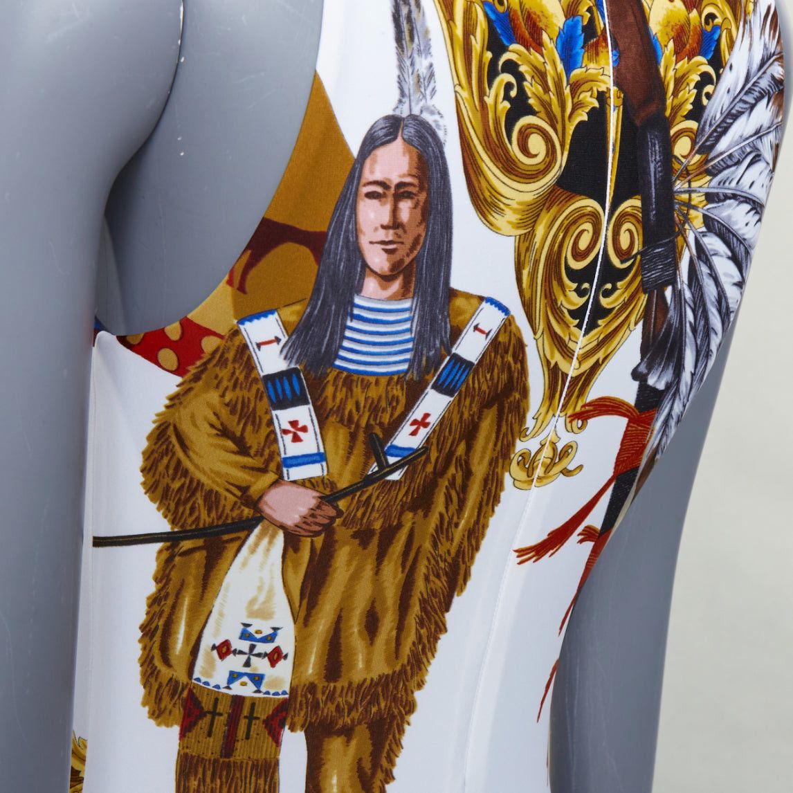 Versace VERSACE Tribute 1992 Native Americans colorful Indian print swimsuit IT38 XS Size XS / US 0-2 / IT 36-38 - 2 Thumbnail