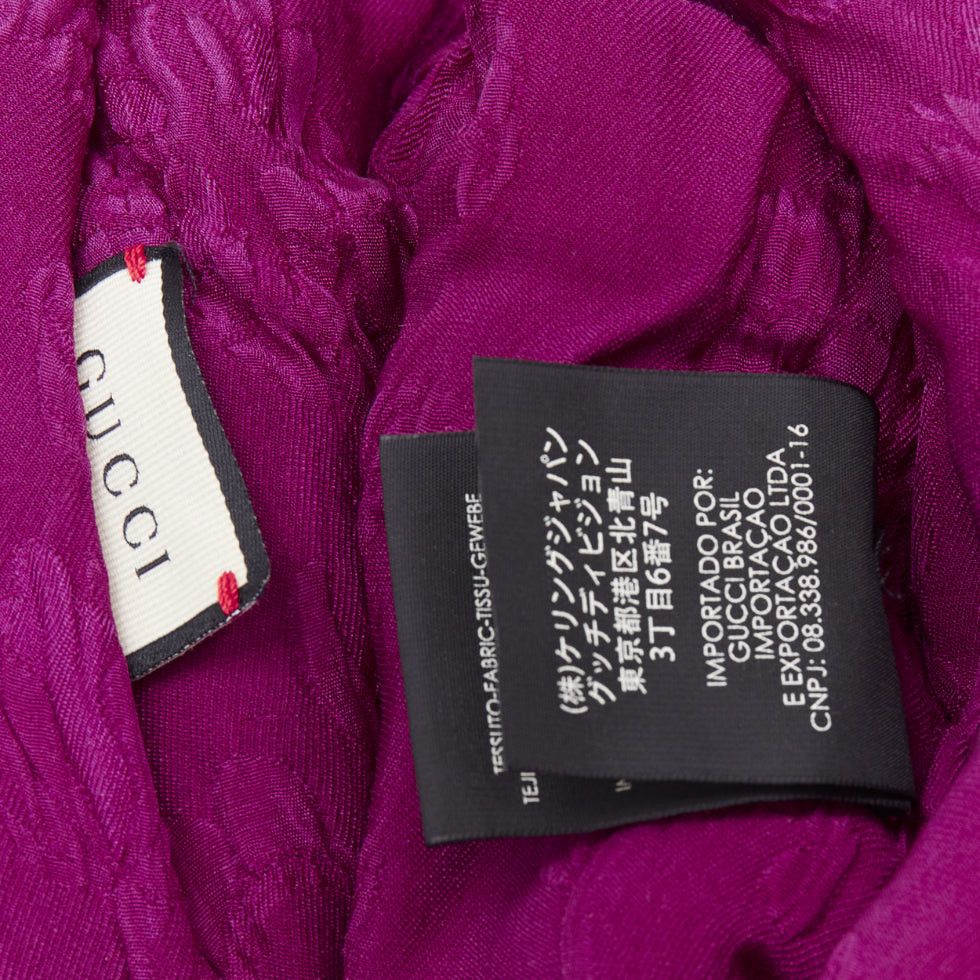 Gucci GUCCI Old Hollywood purple silk brocade knot turban headband 57cm M Size ONE SIZE - 8 Thumbnail