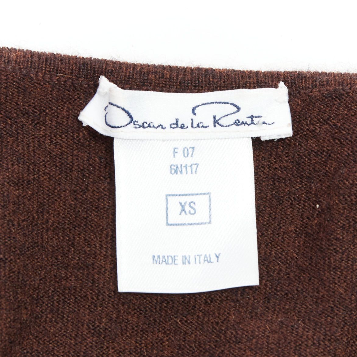 Oscar De La Renta OSCAR DE LA RENTA 2017 brown cashmere silk blend cardigan sweater XS Size S / US 4 / IT 40 - 9 Thumbnail