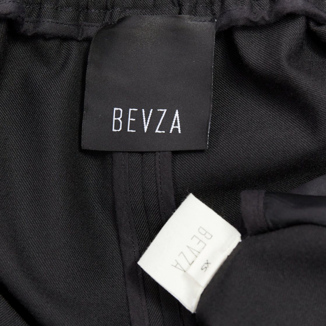 Bevza BEVZA black 100% wool Seashell bust wide leg overall jumpsuit XS Size 27" / US 4 / IT 40 - 8 Thumbnail