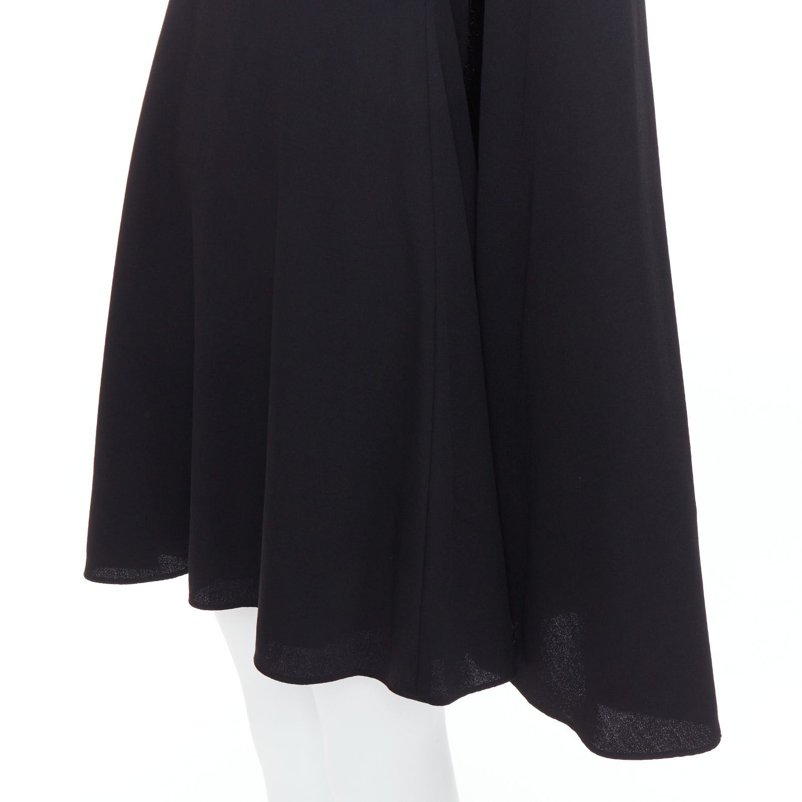 Valentino VALENTINO black 100% silk crepe cape back mini dress IT38 XS Size XS / US 0-2 / IT 36-38 - 7 Thumbnail