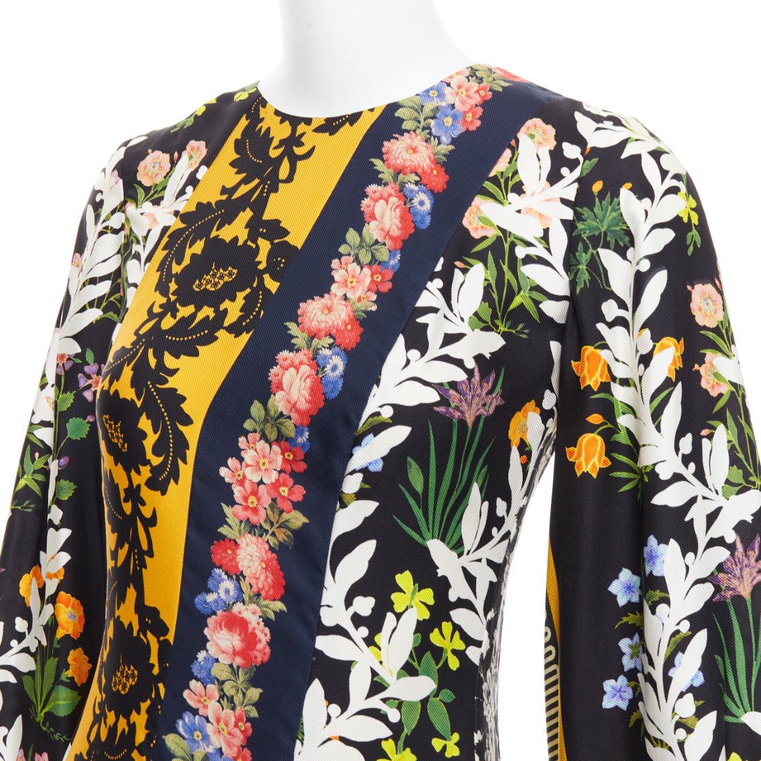 Oscar De La Renta OSCAR DE LA RENTA 2019 100% silk floral print asymmetric boho dress US0 XS Size XS / US 0-2 / IT 36-38 - 2 Thumbnail